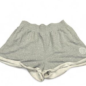 Nike Women's Grey Elastic-Waist Knit Shorts